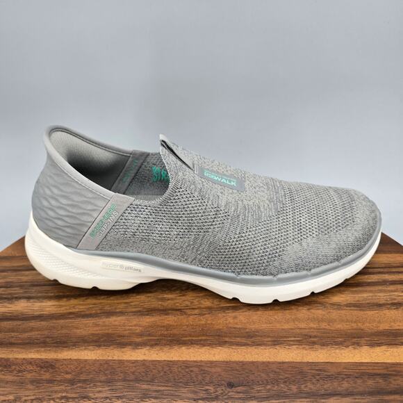 Skechers Slip-ins Shoes Womens 9 Gray Go Walk 6 Slip On Walking Low Top Sneakers - Picture 1 of 8
